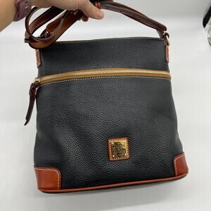 Dooney & Bourke Pebble Leather Crossbody Purse Black